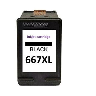 Cartucho de Tinta 667XL Preto - Mais Tinta para Impressoras HP Deskjet