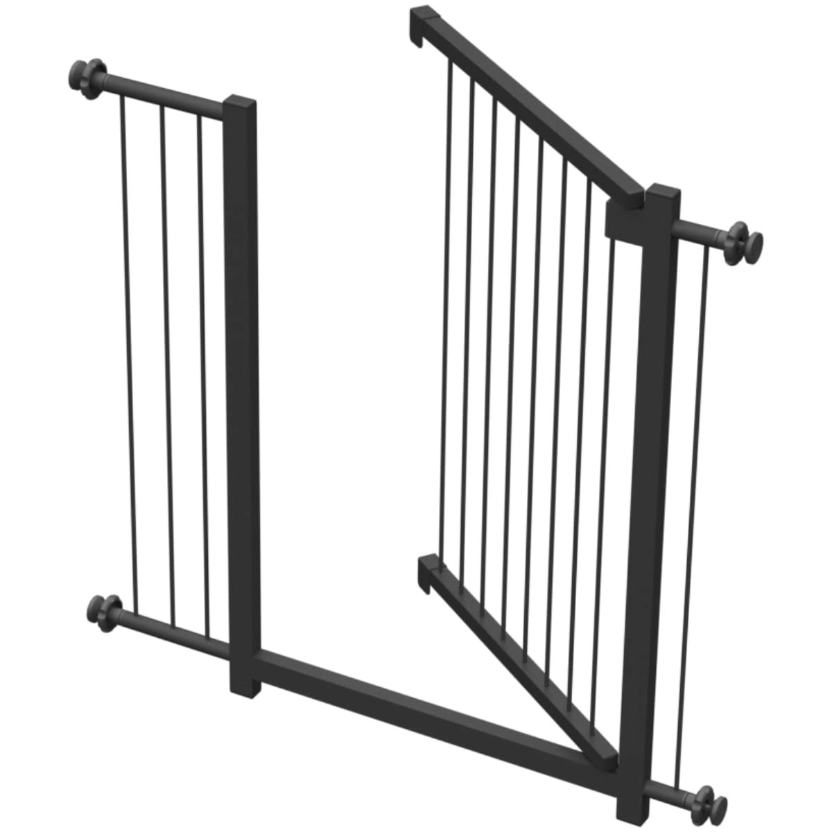 Grade de Portão para Bebê e Pet - Divisor de Ambientes 80cm Preto | Segurança e Conforto para sua Casa