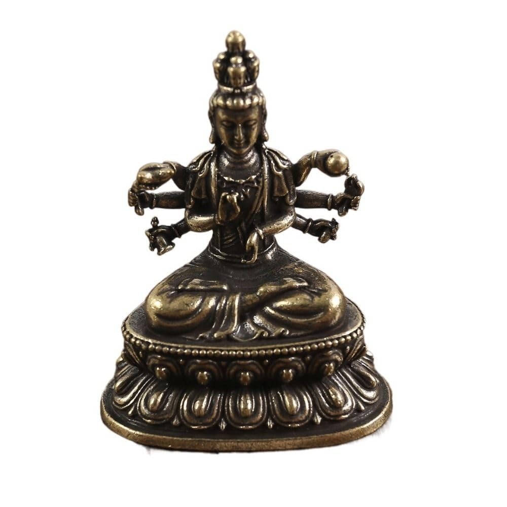 Estátua de Buda em Latão - Decoração Criativa e Espiritual para Sua Casa