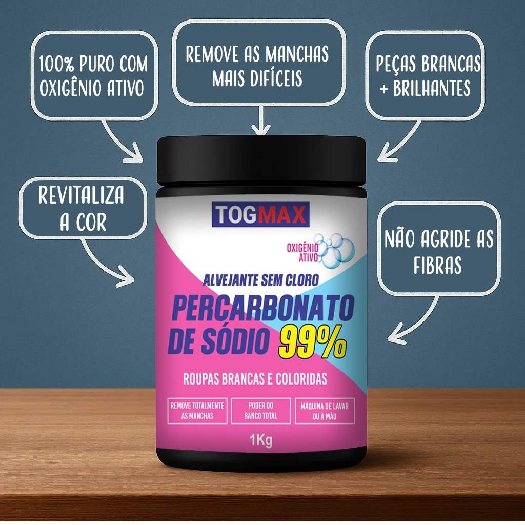 Super Tira Manchas Natural Kit 2kg – Limpeza Profissional em Casa