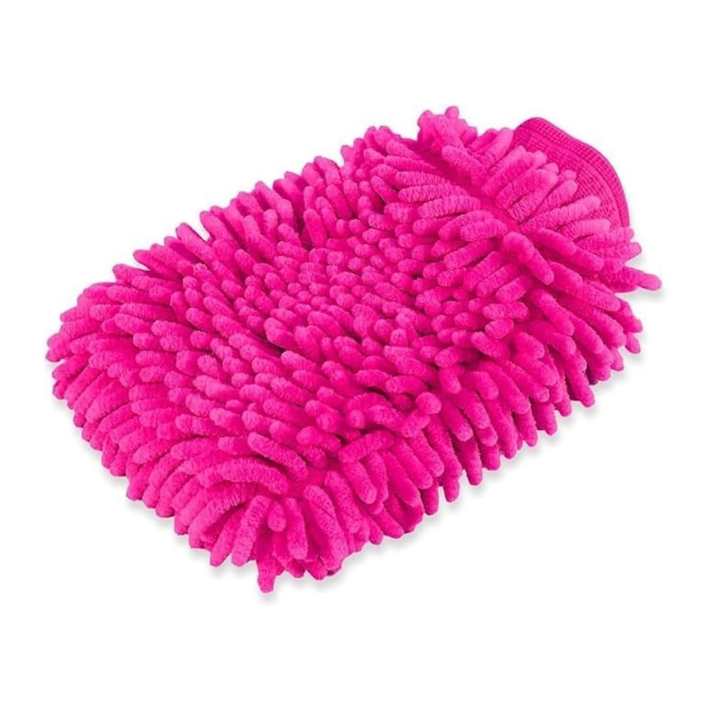 Luva de Microfibra Dupla Face Rosa: Limpeza Impecável para Carro, Moto e Casa