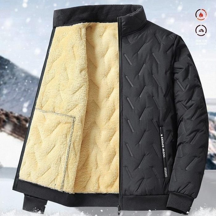 Casaco de Inverno Masculino Velo Espesso Quente – Tamanho Grande e Estilo