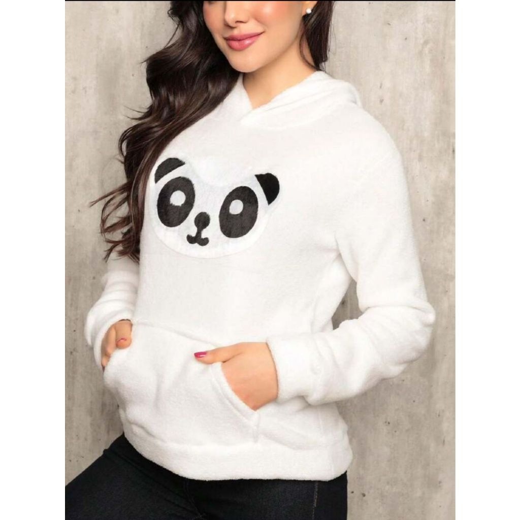 Casaco Panda Pelinho: Moda Inverno com Preço Imperdível