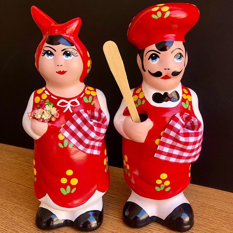 Casal de Cozinheiros Decorativos: Charme Gourmet Rosa!
