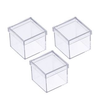 150 Caixinhas Acrílicas 5x5cm Transparente – Ideal para Lembrancinhas de Festa e Casamento