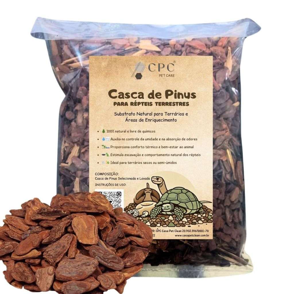 Casca de Pinus CPC: Terrário Natural e Seguro