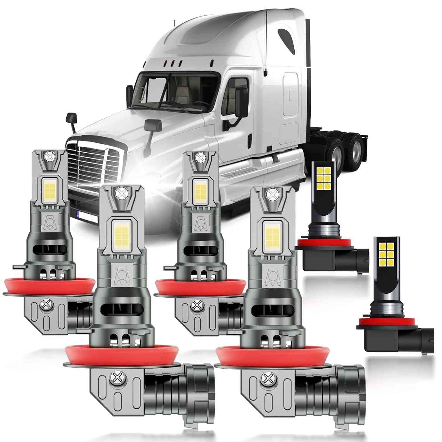 Kit Faróis de Neblina e Feixe Múltiplo para Freightliner Cascadia 2008-2017 - Super Brilhante