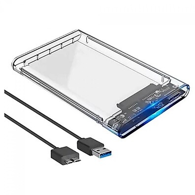 Case Externa HD Notebook USB 3.0 – Portátil e Transparente