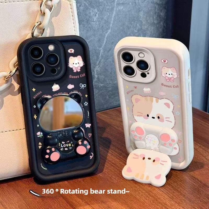 case-samsung-ursinho-fofo-com-espelho-e-alca