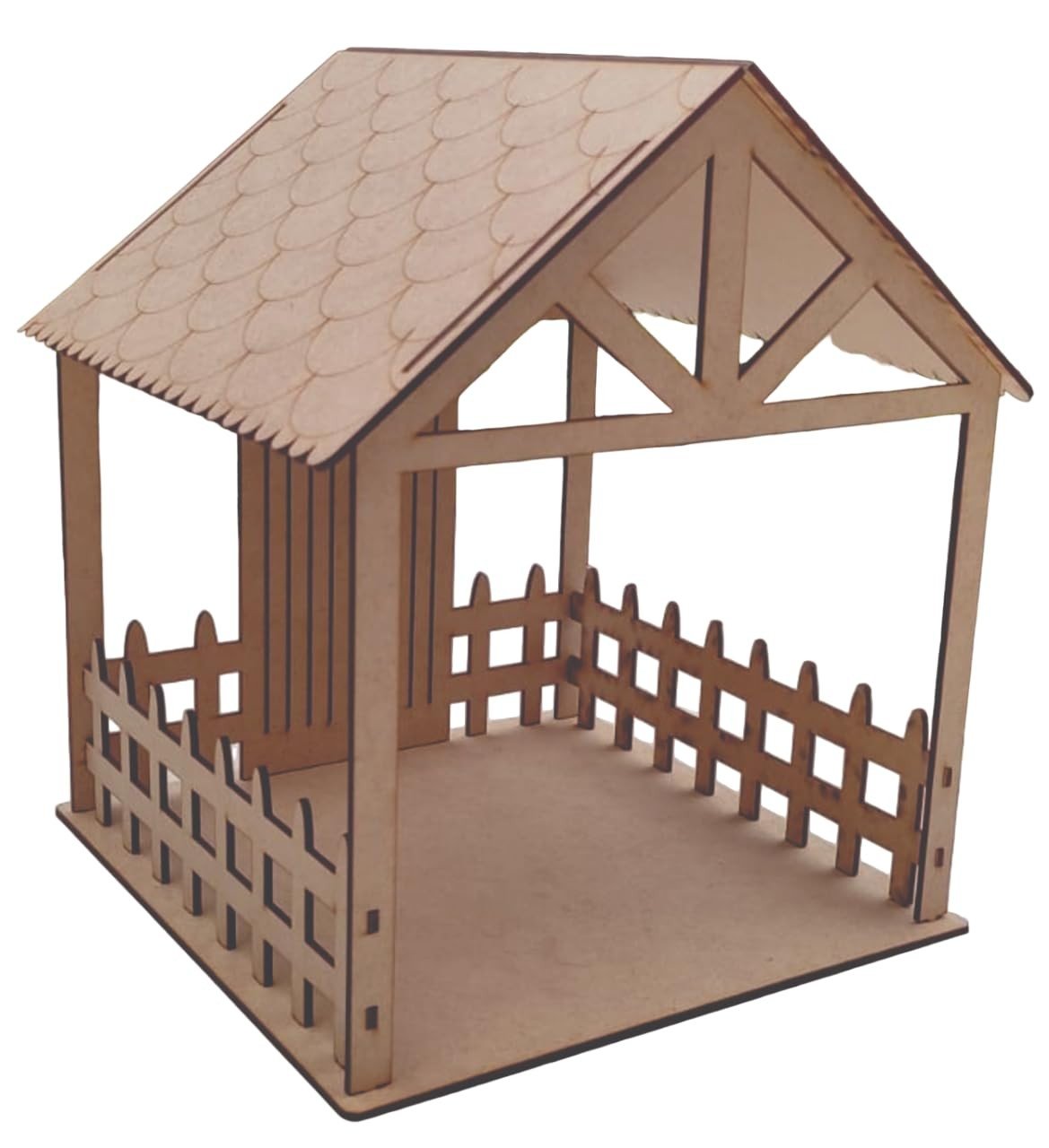 Manjedoura Casinha Presépio de Natal 60 cm - Decoração Encantadora para o Natal