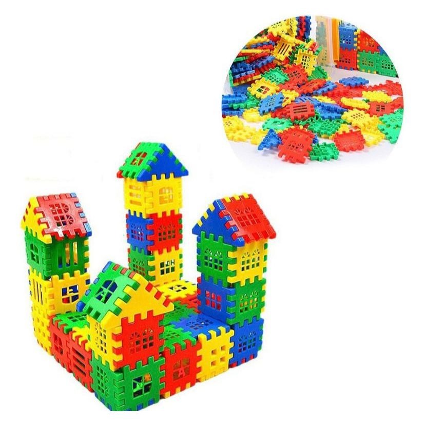Casinha de Blocos: Diversão Educativa!