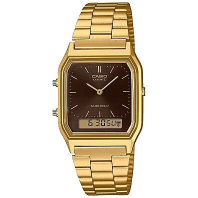 Casio Vintage AQ-230GA-5AMQYDF: O Dourado que Nunca Sai de Moda