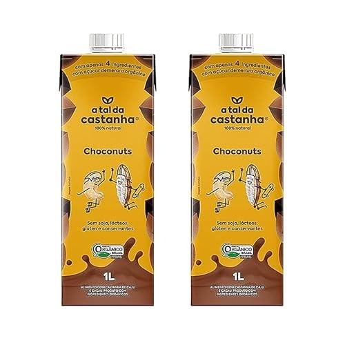Kit 2X: Leite Vegetal Choconuts Orgânico A Tal da Castanha 1L