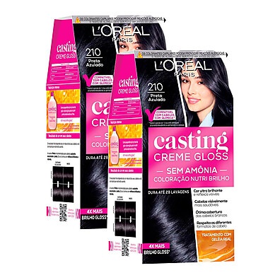Casting Gloss 210: Preto Azulado e Brilho Intenso
