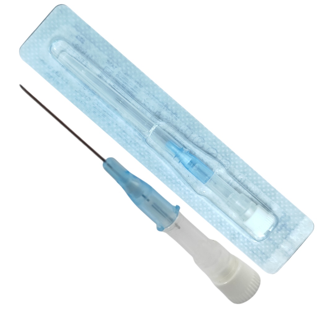 Cateter 22G Azul: Acesso Venoso Seguro (50 Un.)