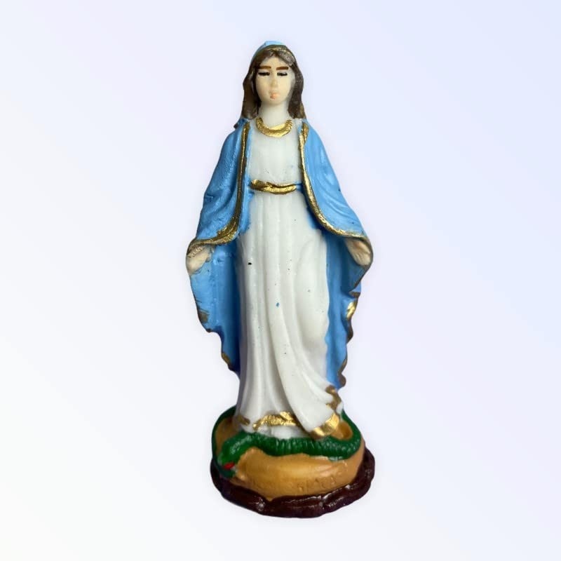Imagem de Nossa Senhora das Graças em Resina - 7,5cm - Decoração Católica Elegante