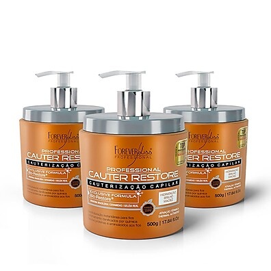 Cauterização Forever Liss: Reconstrução Capilar 3x500g