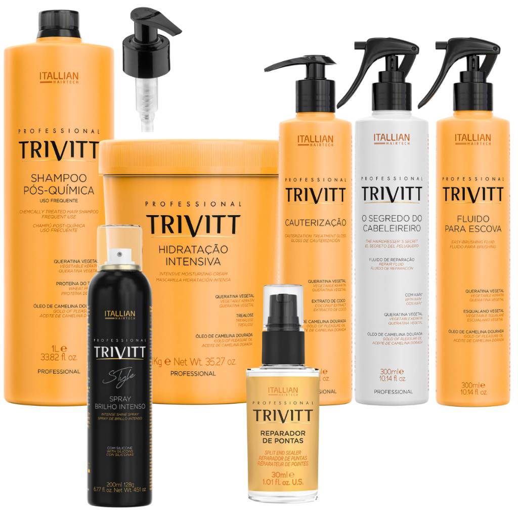 Cauterização Trivitt: Kit Completo para Cabelos Danificados