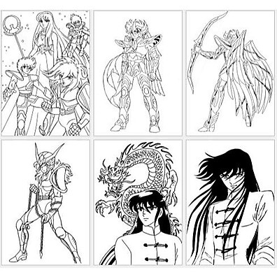 cavaleiros-do-zodiaco-para-colorir-50-desenhos-a4