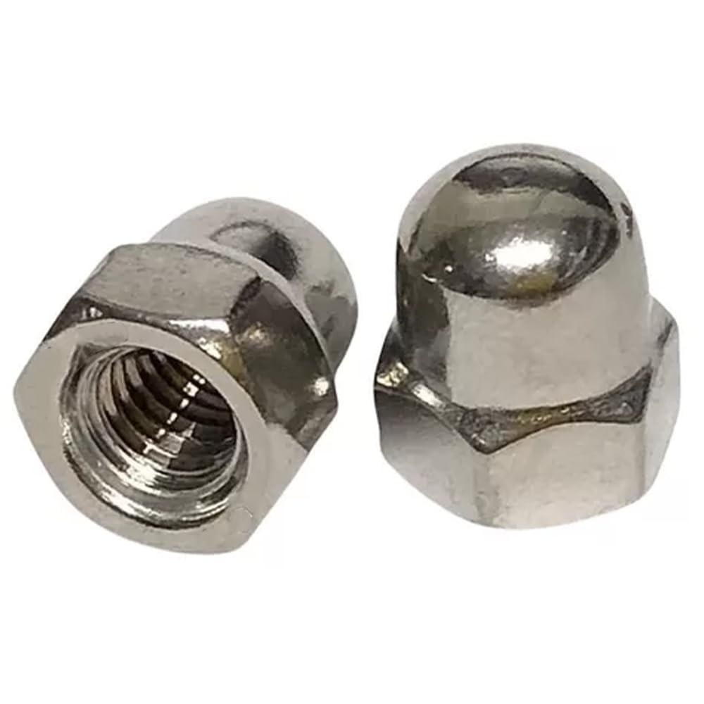 Porca Calota Cega M6 Inox Polido AISI 304 DIN 1587 - Acabamento Premium e Segurança (10un)