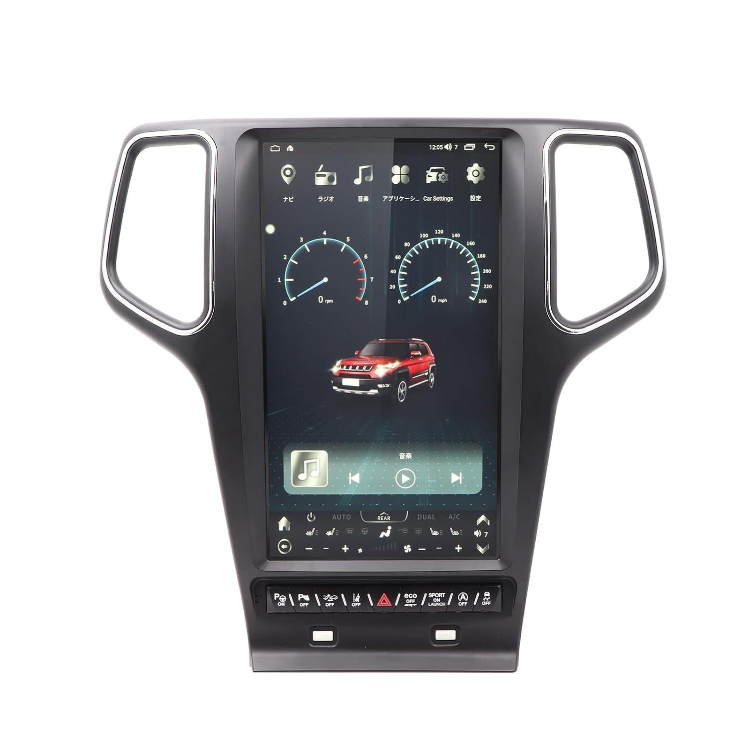 Central Multimídia Tesla 13.6" para Jeep Grand Cherokee 2014-2022: Navegação GPS, Carplay & Android Auto