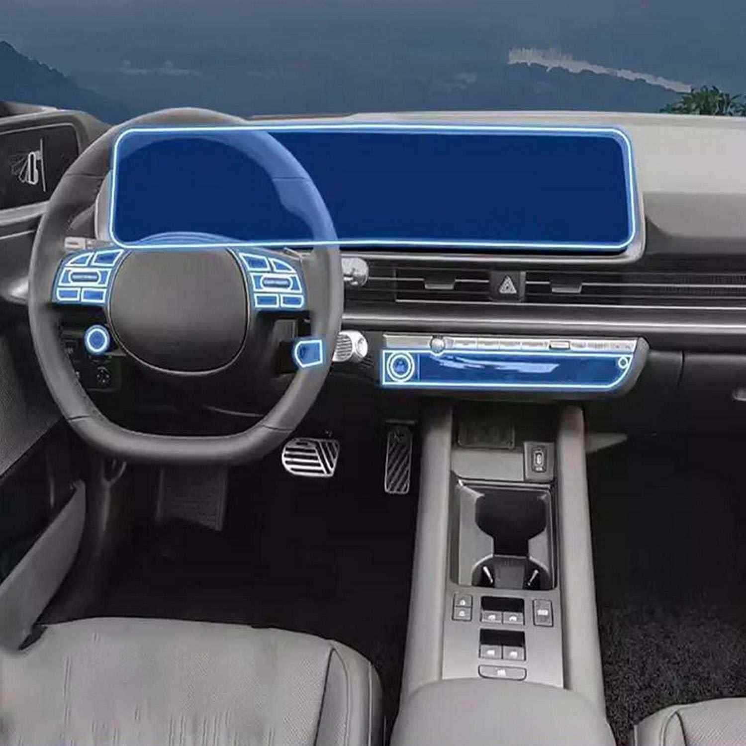 Película Protetora TPU para Central Multimídia Hyundai Ioniq 6 2024-2025 - Proteção Premium