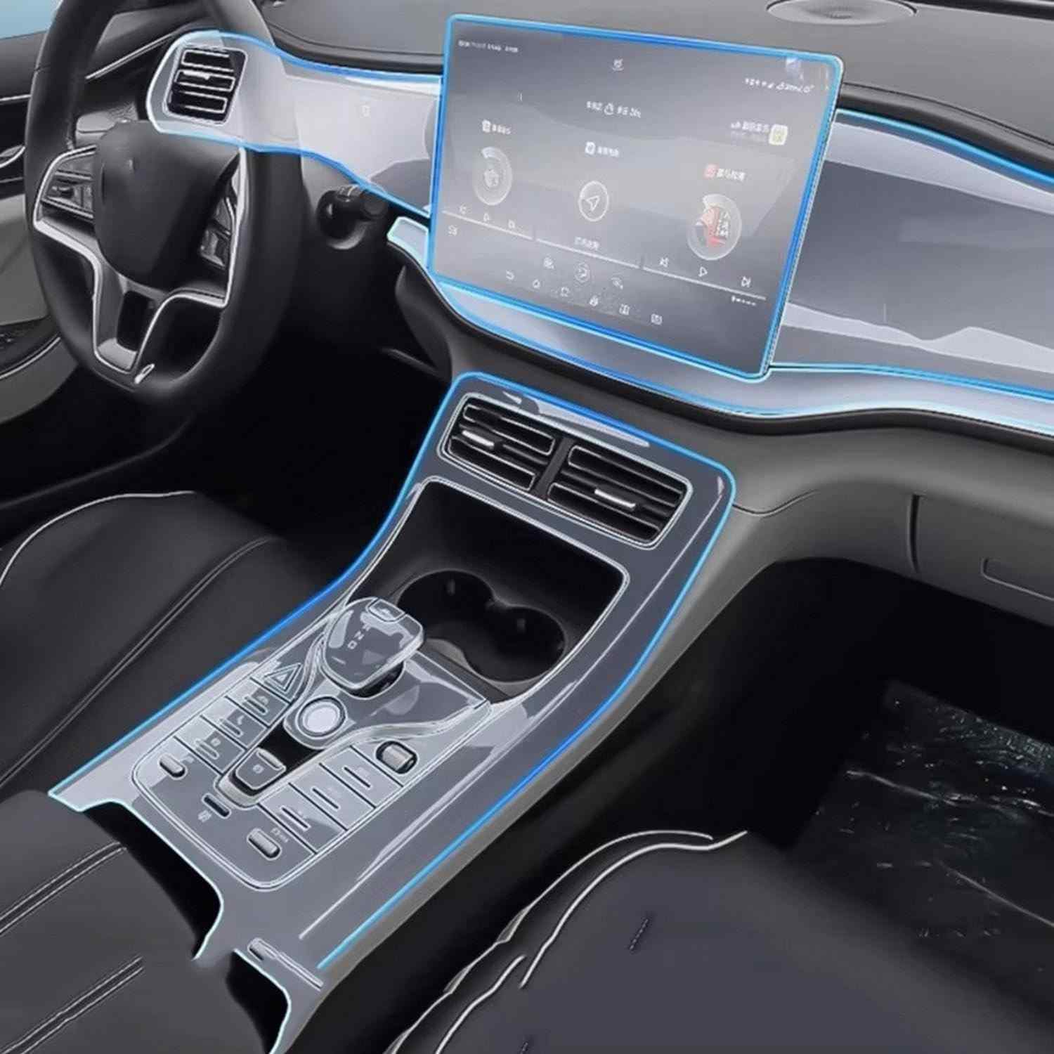 Proteção Premium para BYD Qin Plus: Película TPU para Console Central e Tela de Navegação