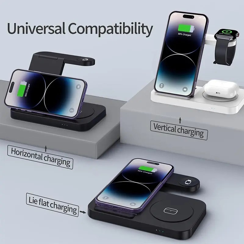 Central de Carga 4 em 1: iPhone, Apple Watch e Mais!
