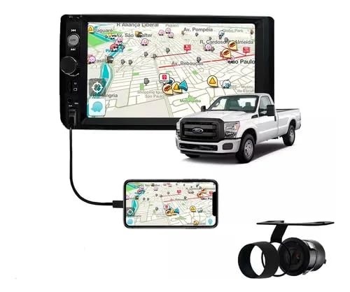 Kit Central Multimídia MP5/MP8 Completo para Ford F250: Conectividade e Estilo
