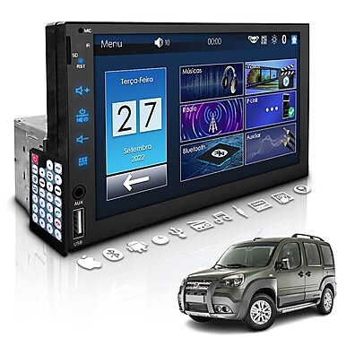 Central Multimídia 1 Din: Upgrade para seu Fiat Doblo!