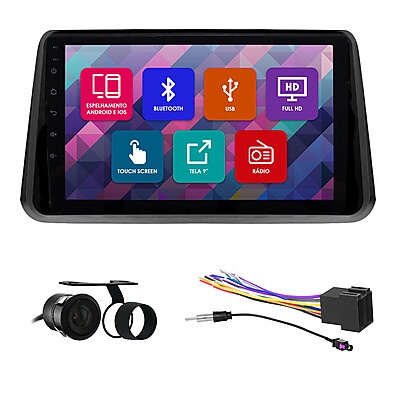 Central Multimídia Argo: 9” Touch, Android & iOS