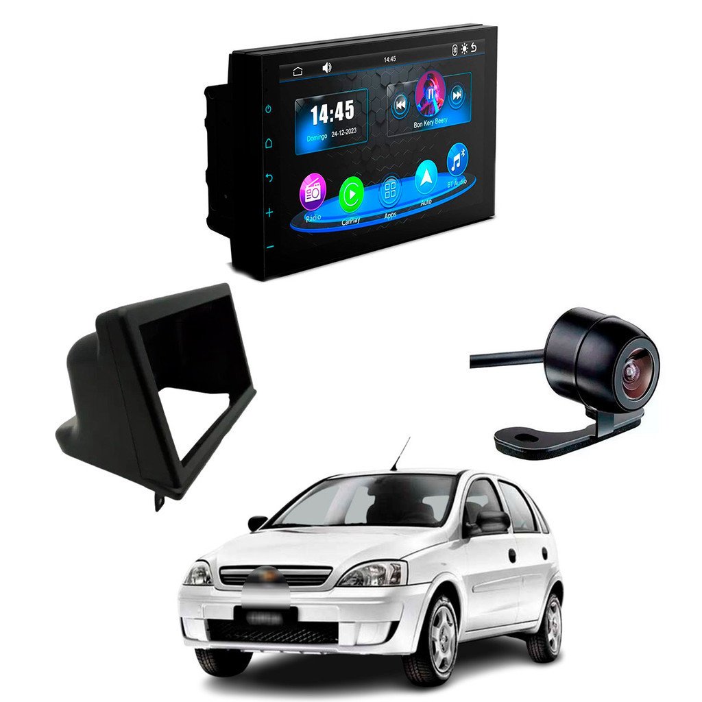 Central Multimídia Corsa G1: CarPlay, MP5 e Câmera!