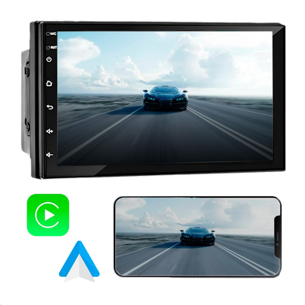 Central Multimídia H-Tech: Carplay & Android Auto