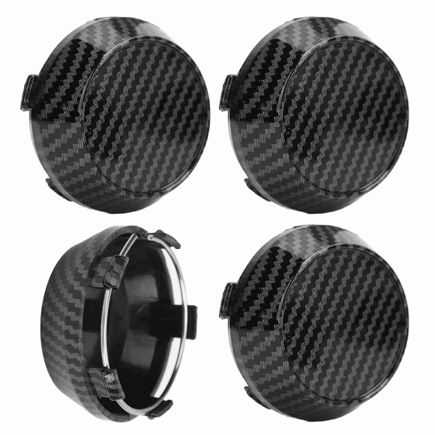 Zerodis Premium 60 -mm -Wheel Centre Centro 4 STCS Caps de Aro de Pneu de Estilo de Fibra de Carbono, Adequados para Modificação