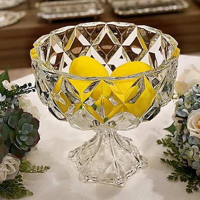 Centro de Mesa de Cristal Diamond: Elegância para seu Lar