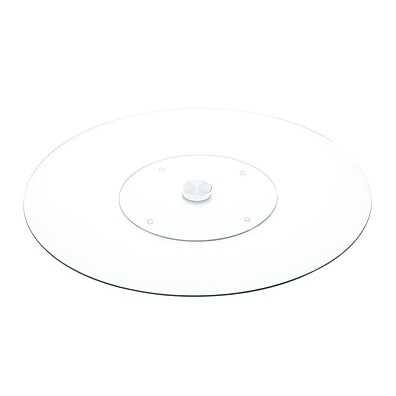 Centro de Mesa Giratório Wolff: Elegância em Vidro