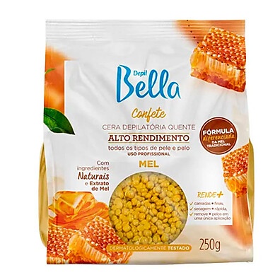 Cera Depilatória Bella Confete Mel: Pele Lisa e Sem Dor!
