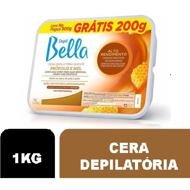 Cera Depilatória Depil Bella Quente: Propólis e Mel para Depilação Perfeita