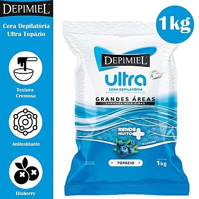 Cera Depilatória Topázio 1kg: Pele Lisa e Sem Irritação