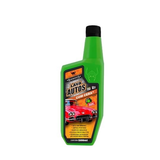 Shampoo Automotivo Barbarius com Cera e PTFE: Brilho Profissional e Proteção Duradoura (500ml)