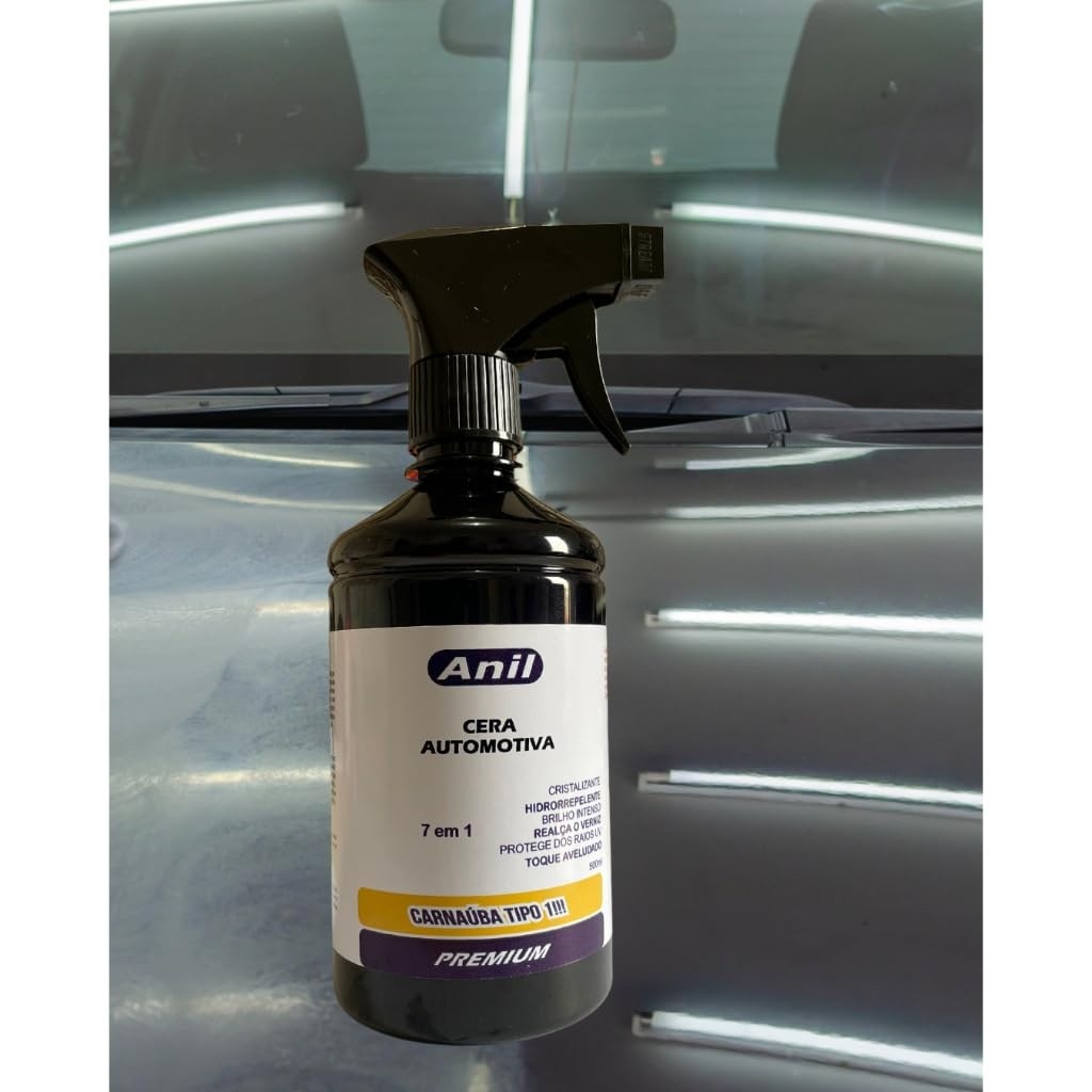 Cera Spray Carnaúba Anil 500ml: Brilho Espelhado e Proteção Profissional para Seu Veículo