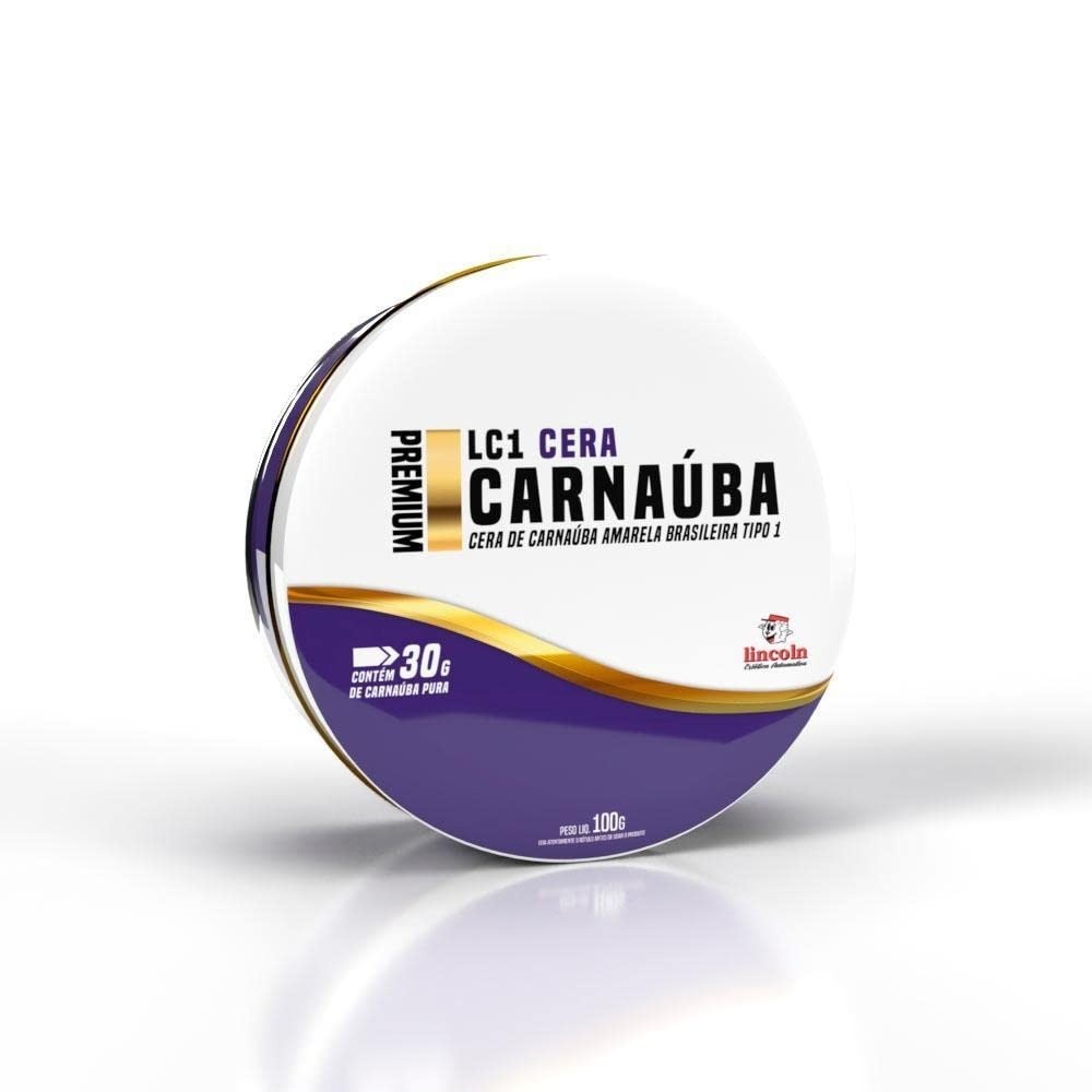 Cera de Carnaúba Premium Lincoln LC1 100g: Brilho e Proteção Duradoura para seu Veículo