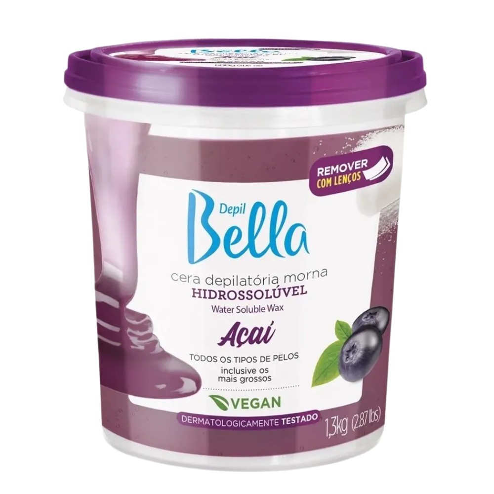 Cera Vegana Açaí Depil Bella: Depilação Sem Dor!