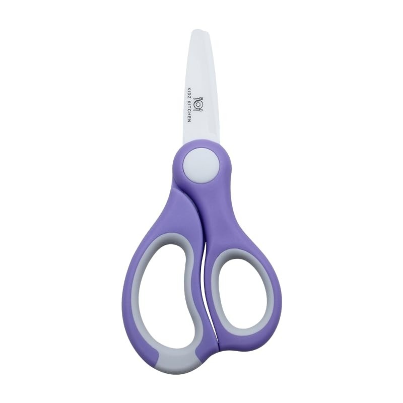 Tesoura de Alimentos para Bebê com Lâmina de Cerâmica Segura e Durável - PURPLE