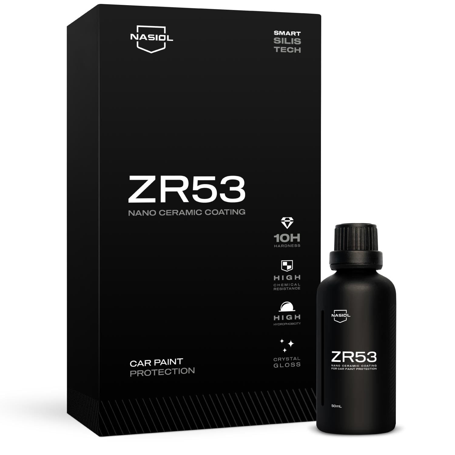 Vitrificador de Pintura Nasiol ZR53 Nano revestimento de cerâmica | Proteção contra arranhões de superfície de 3 anos | Resistência a arranhões 10H