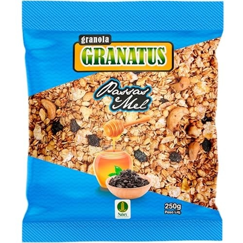 Natu's, Granola com Cereais, Passas & Mel, Granatus, 250 Gramas