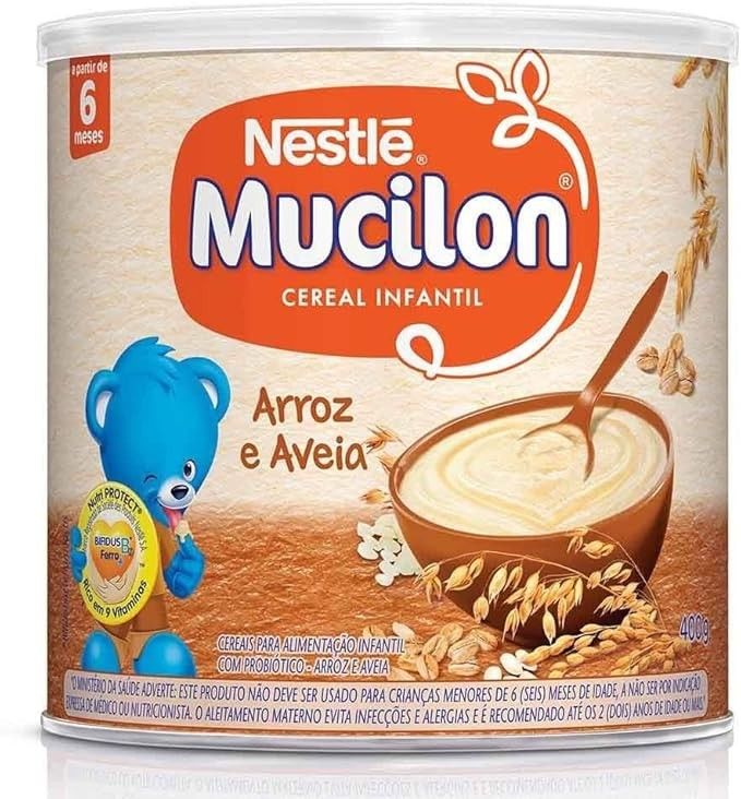 Mucilon Cereal Infantil Arroz E Aveia 400G
