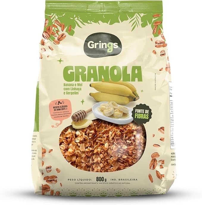 Grings Cerealle Granola Banana & Mel 800G