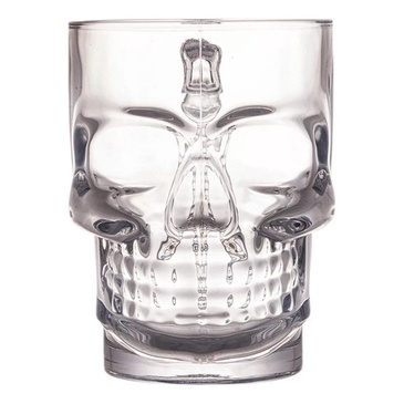 Caneca Caveira 500ml Vidro - Kit com 2 Copos para Chopp e Cerveja