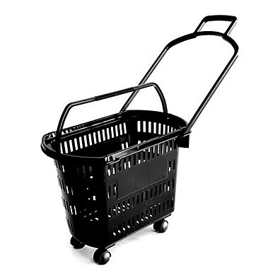 Cesta com Rodas Reforçada: Kit 2 Supermercado